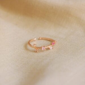 Vinea gold ring minimalist pink purple white ring style. Modern style gold ring Affordable Jewelry Philippines