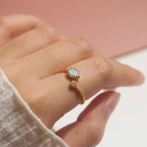 Merriment Baubles Meliora ring product Image. Affordable Jewelry PH. Meliora ring on finger.